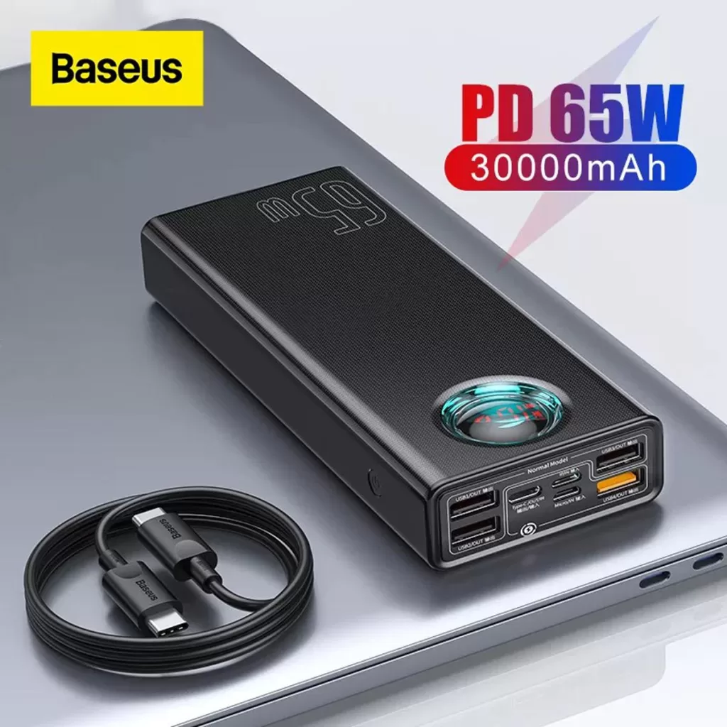 Baseus Amblight Digital Display Quick Charge Power BankBaseus Amblight Digital Display Quick Charge Power Bank