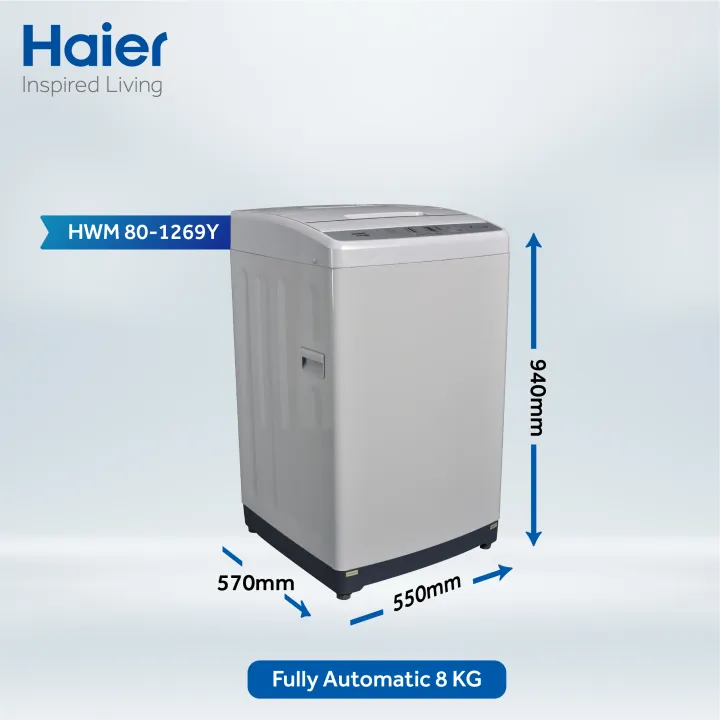 Haier -8 kg Hand Wash Series Fully Automatic Top Loading Washing Machine HWM 80-1269Y