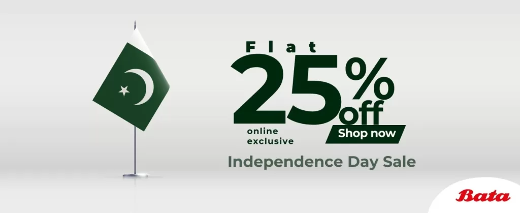 Bata Flat 25% off on Daraz Azadi Sale 2023