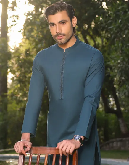 GREEN COTTON KAMEEZ SHALWAR