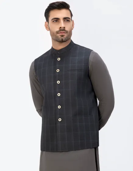 GREY BLENDED WAISTCOAT