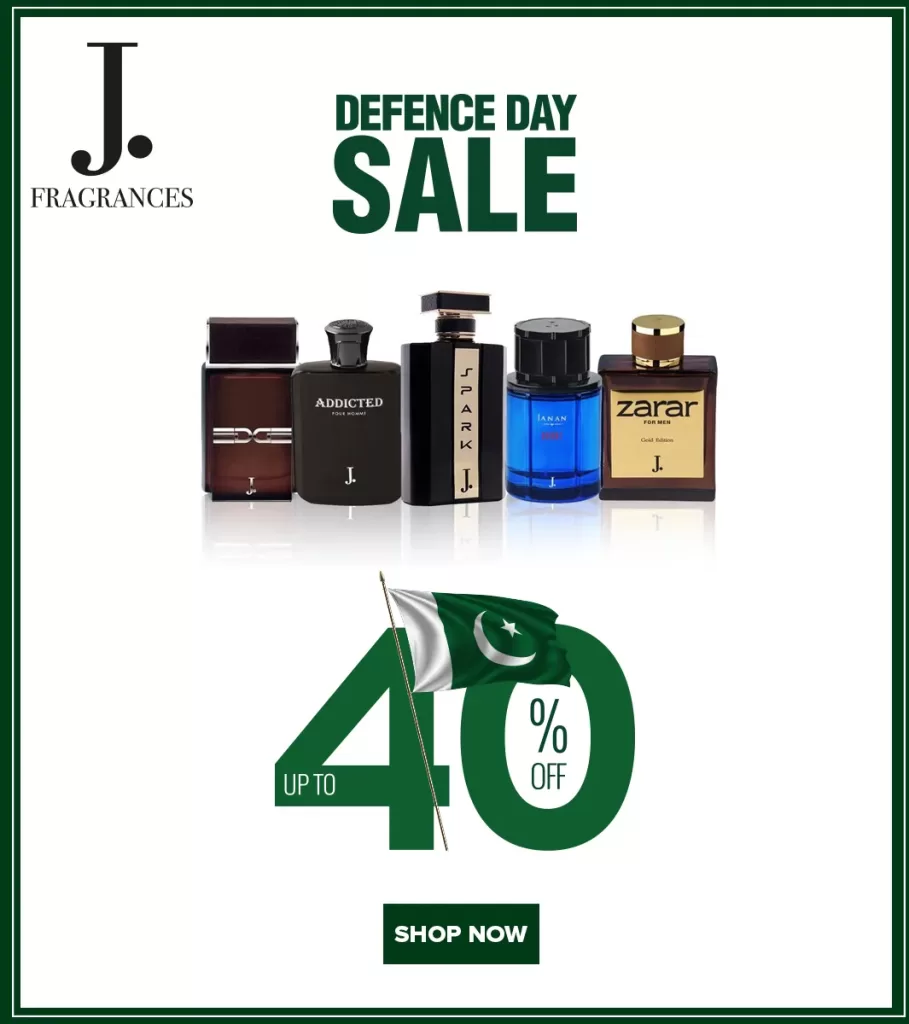 J. Perfumes Sale Price on Pakistan Defence Day Sale