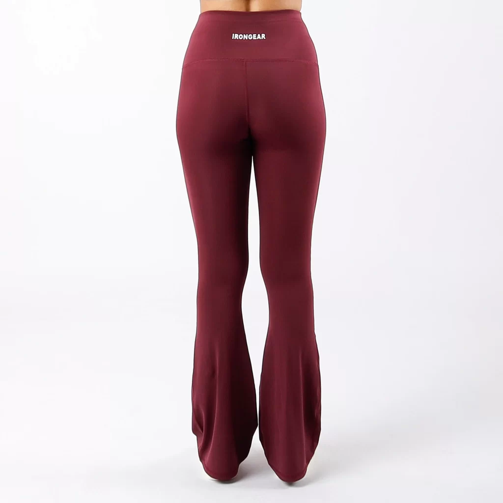 High-Rise Flare Leggings Red