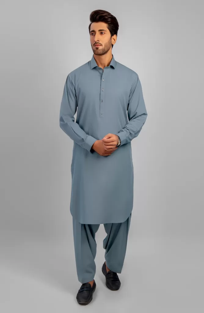 MEN KAMEEZ SHALWAR CASUAL LIGHT BABY BLUE PKR 6,685 PKR 5,014