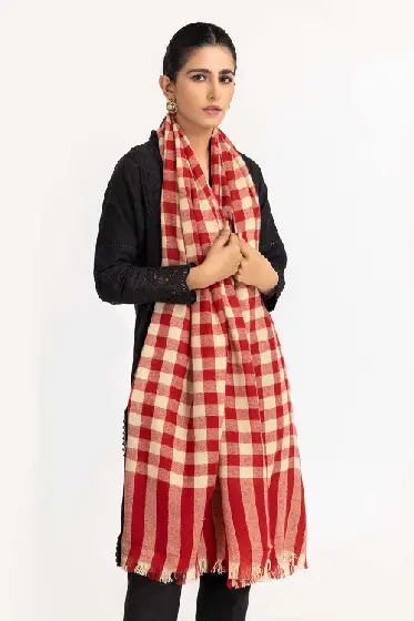 Red Checkered Stole STOLE-22-03 B