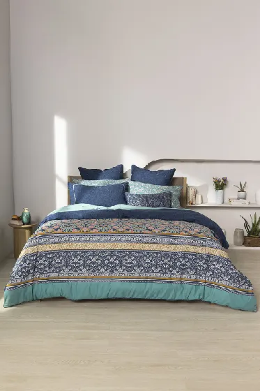 Tapestry Blue T-150 Quilt Cover Set