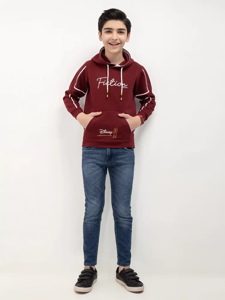 Edenrobe Boy's Maroon Hoodie