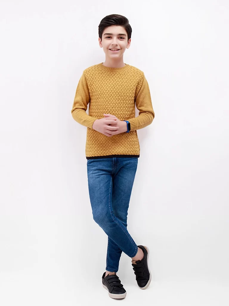 Edenrobe Boy's Mustard Sweater