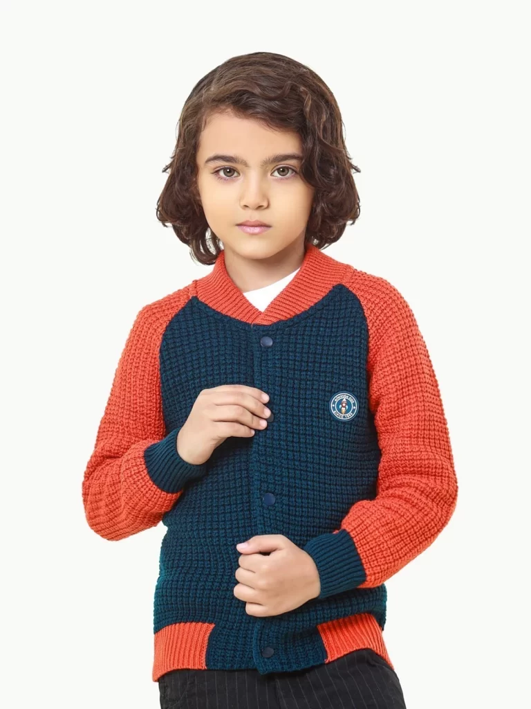 Edenrobe Boy's Navy & Orange Sweater