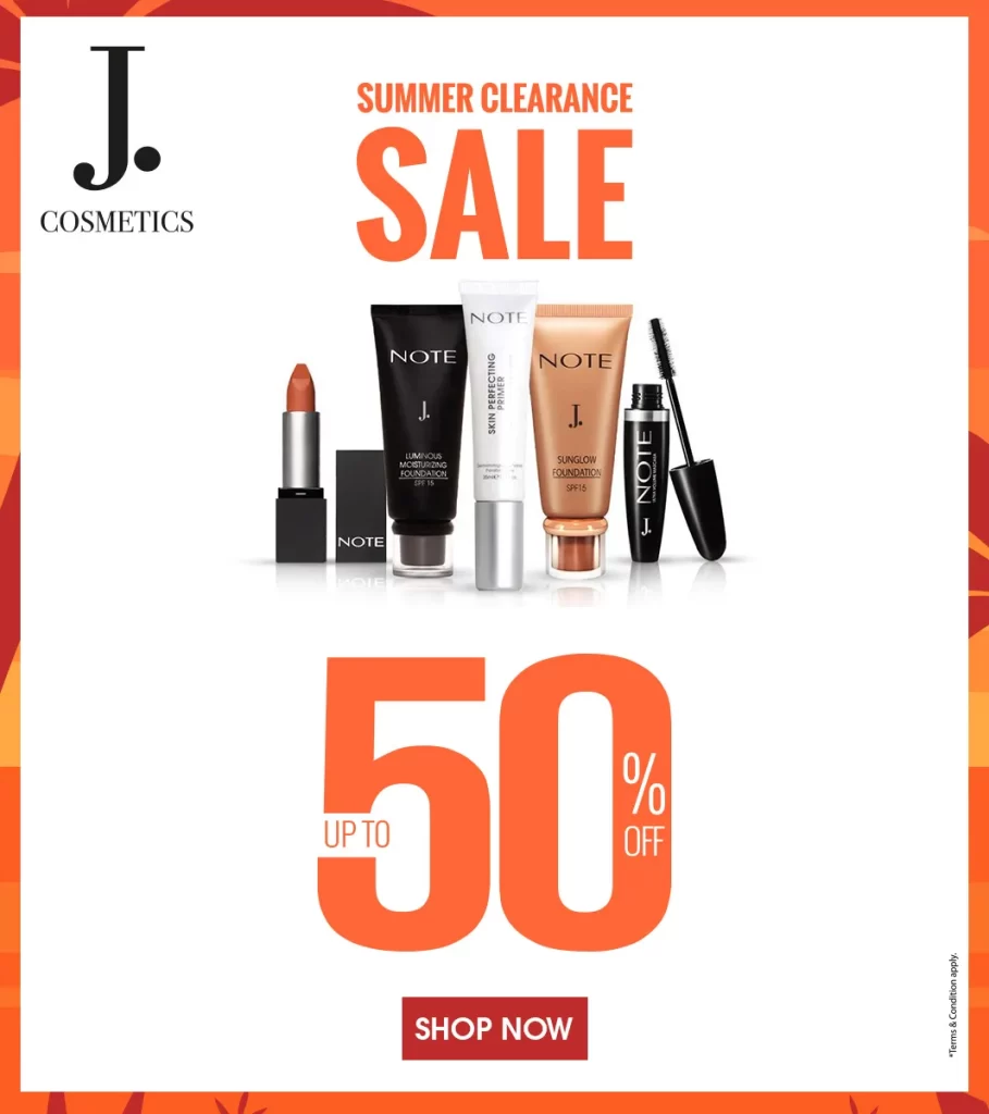 J. Cosmetics Summer Clearance Sale 2023