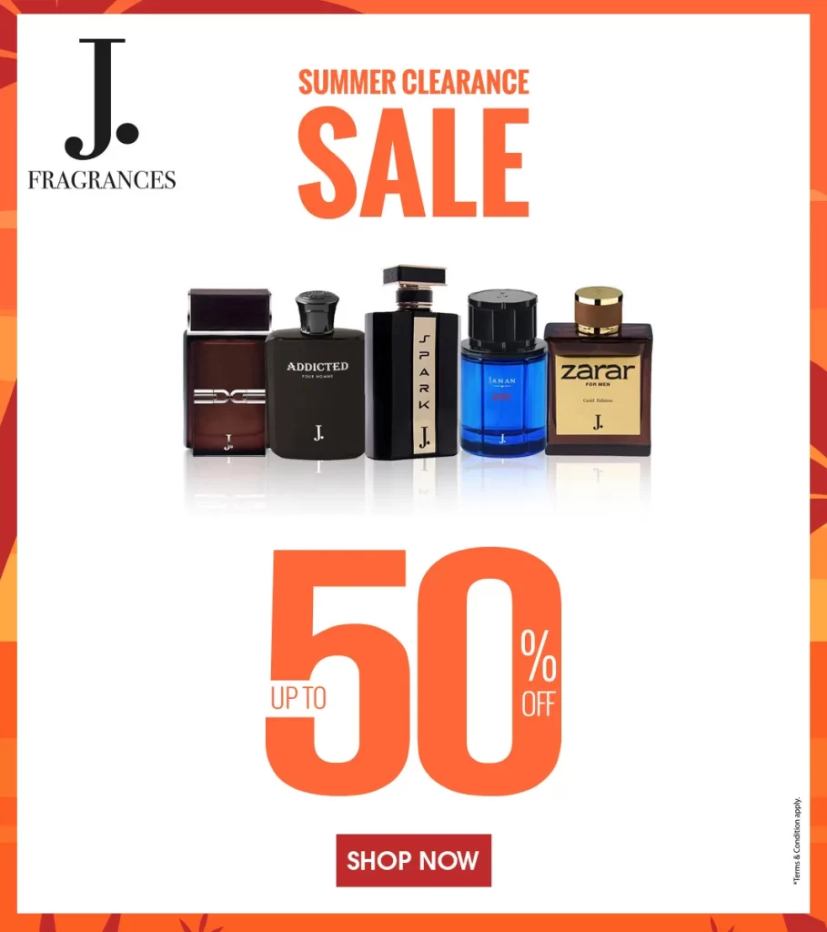 Junaid Jamshed J. Fragrance Summer Clearance Sale 2023